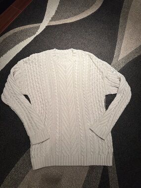 ALO Yoga Cream Cable Knit Pullover